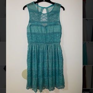 Blue-Green floral dress